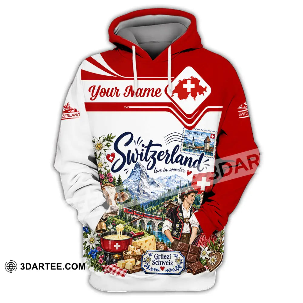 Unisex Shirt - Custom Switzerland Shirt - Hoodie / S - T-shirt