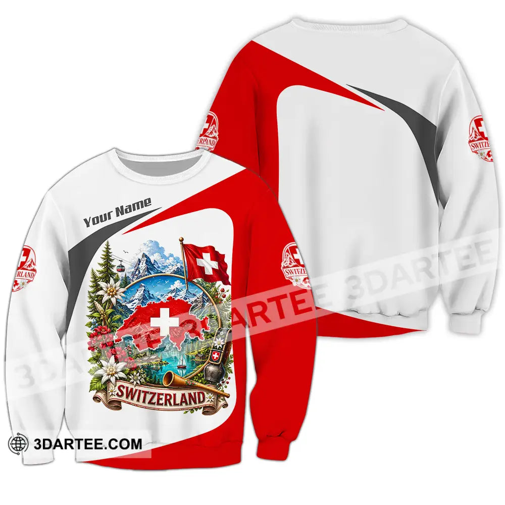 Unisex Shirt - Custom Switzerland Shirt - Long Sleeve / S - T-shirt