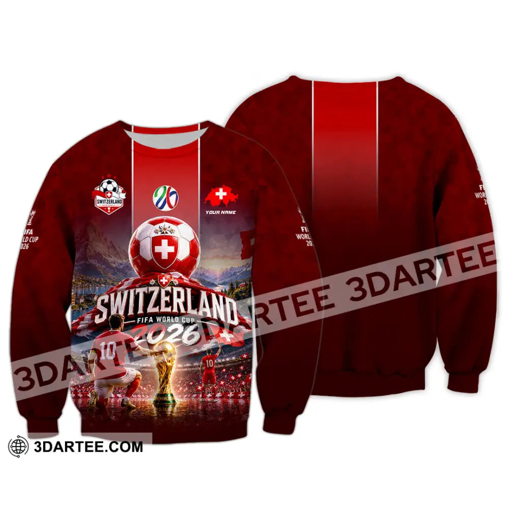 Unisex Shirt - Custom Switzerland World Cup 2026 Shirt - Long Sleeve / S - T-shirt