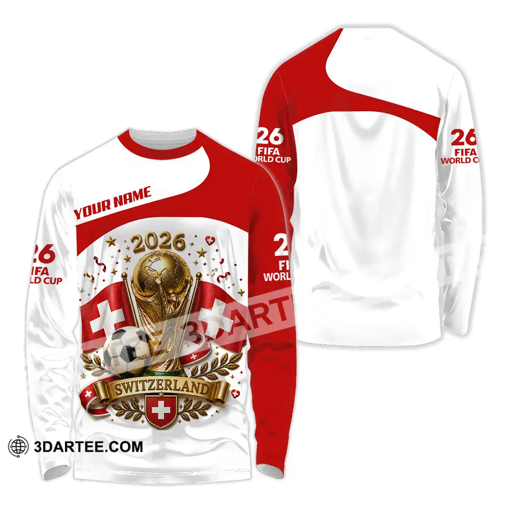 Unisex Shirt - Custom Switzerland World Cup 2026 Shirt - Long Sleeve Shirt / S - T-shirt