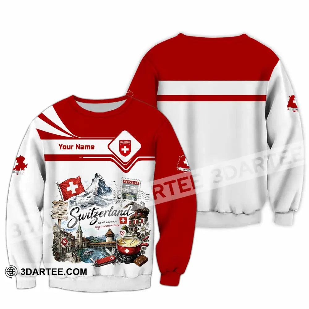 Unisex Shirt - Custom Switzerland Shirt - Long Sleeve / S - T-shirt