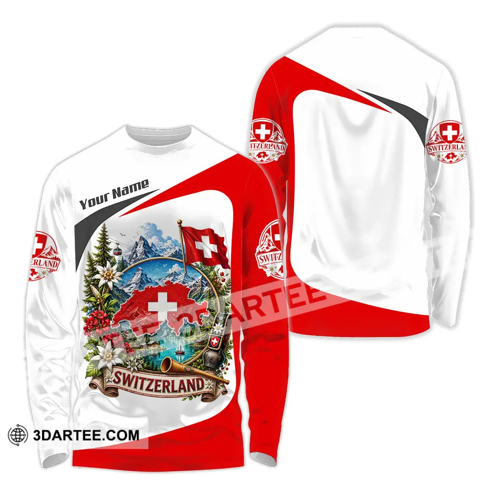 Unisex Shirt - Custom Switzerland Shirt - Long Sleeve Shirt / S - T-shirt