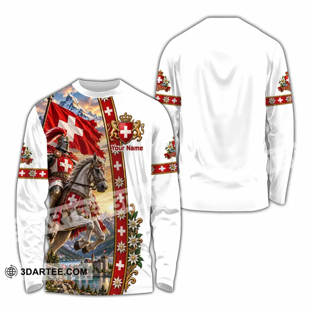 Unisex Shirt - Custom Switzerland Shirt - Long Sleeve Shirt / S - T-shirt
