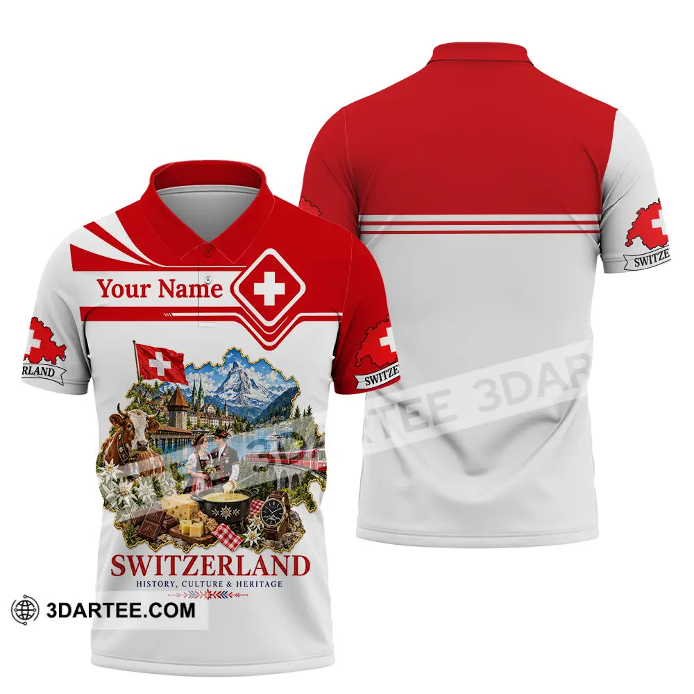 Unisex Shirt - Custom Switzerland Shirt - Polo Shirt / S - T-shirt