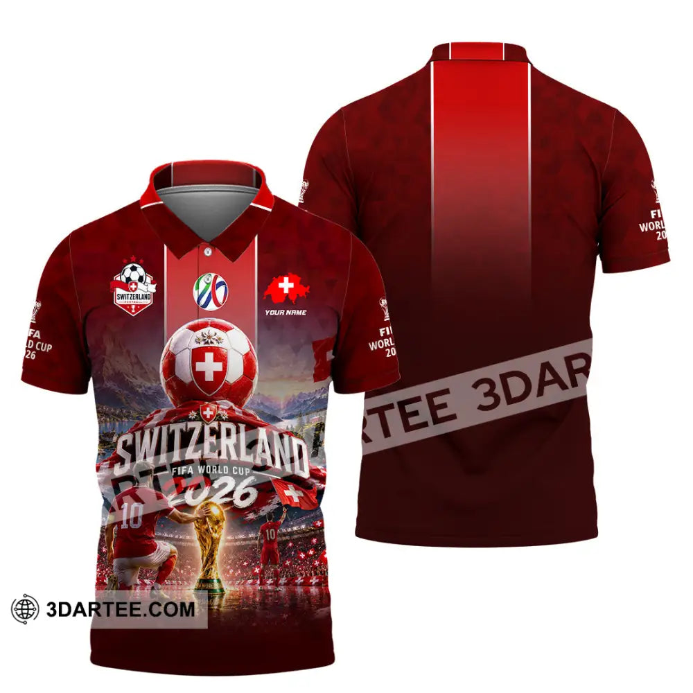 Unisex Shirt - Custom Switzerland World Cup 2026 Shirt - Polo Shirt / S - T-shirt