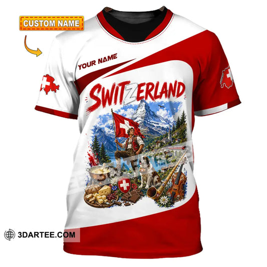 Unisex Shirt - Custom Switzerland Shirt - T-shirt
