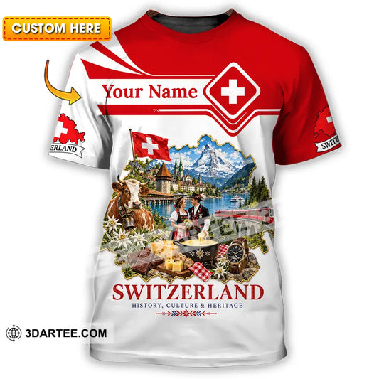 Unisex Shirt - Custom Switzerland Shirt - T-shirt