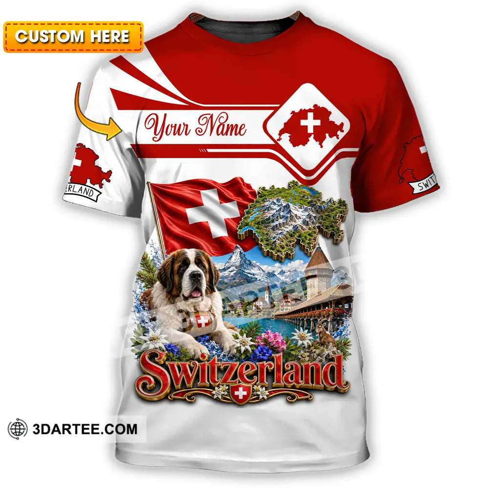 Unisex Shirt - Custom Switzerland Shirt - T-shirt