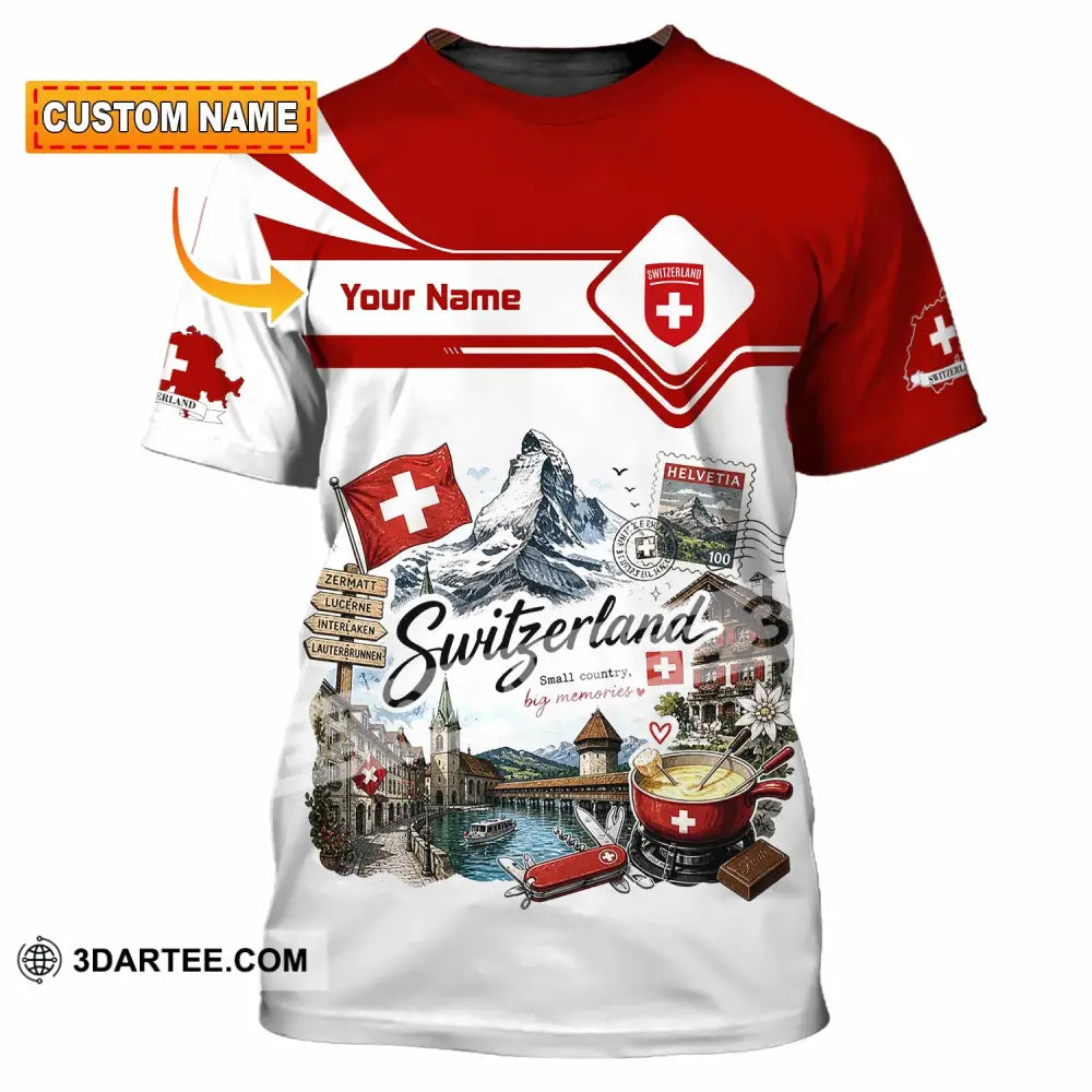 Unisex Shirt - Custom Switzerland Shirt - T-shirt