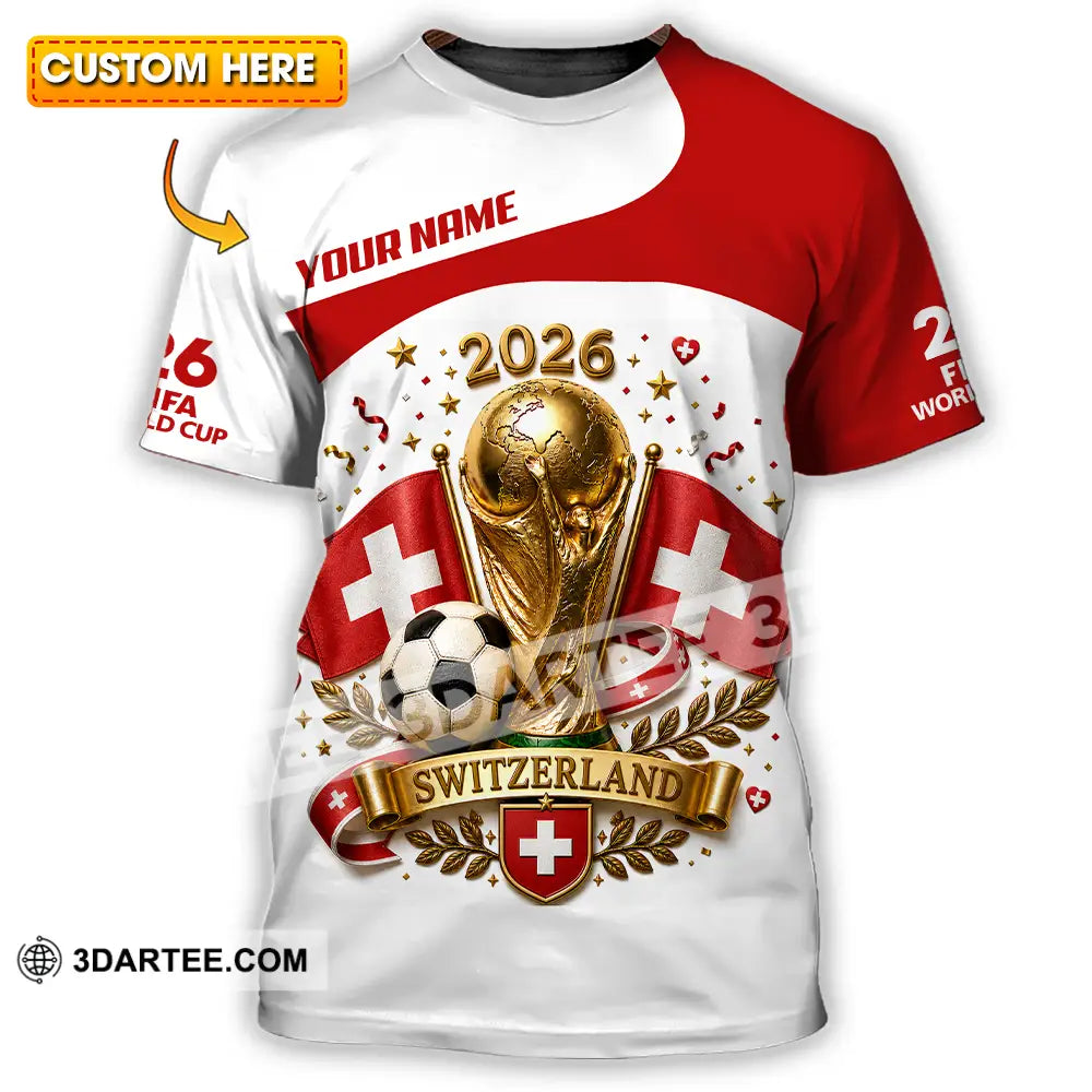 Unisex Shirt - Custom Switzerland World Cup 2026 Shirt - T-shirt