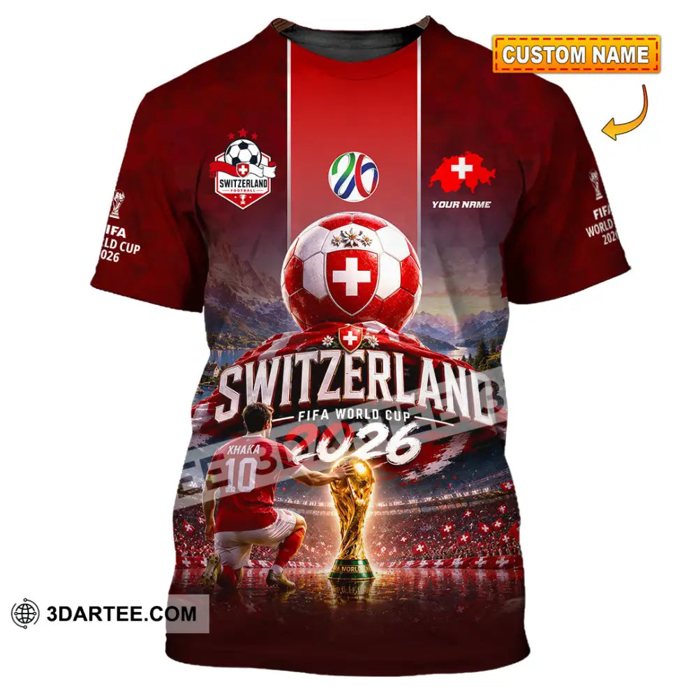 Unisex Shirt - Custom Switzerland World Cup 2026 Shirt - T-shirt
