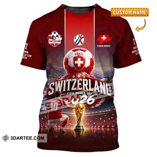 Unisex Shirt - Custom Switzerland World Cup 2026 Shirt - T-shirt