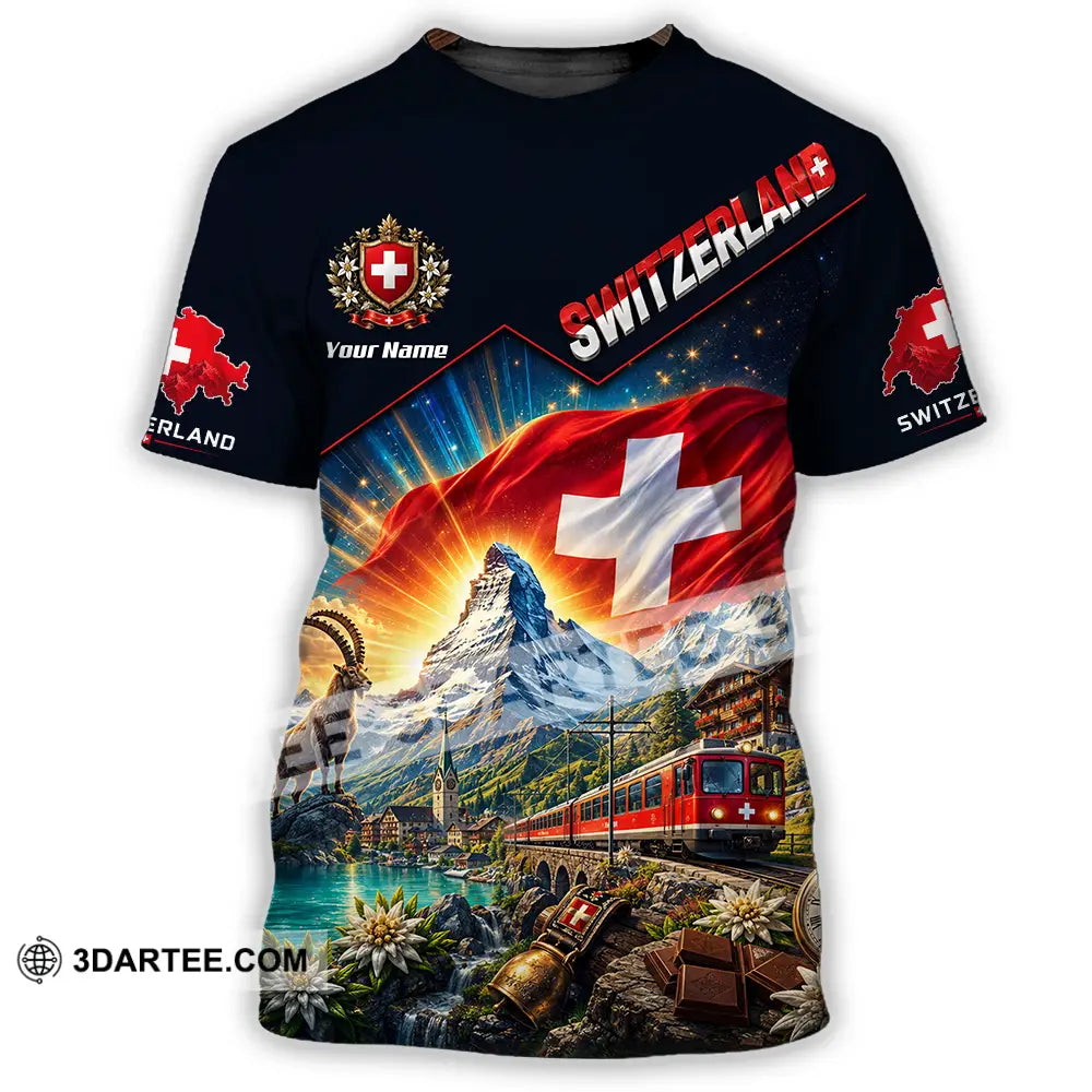 Unisex Shirt - Custom Switzerland Shirt - T-Shirt / S - T-shirt