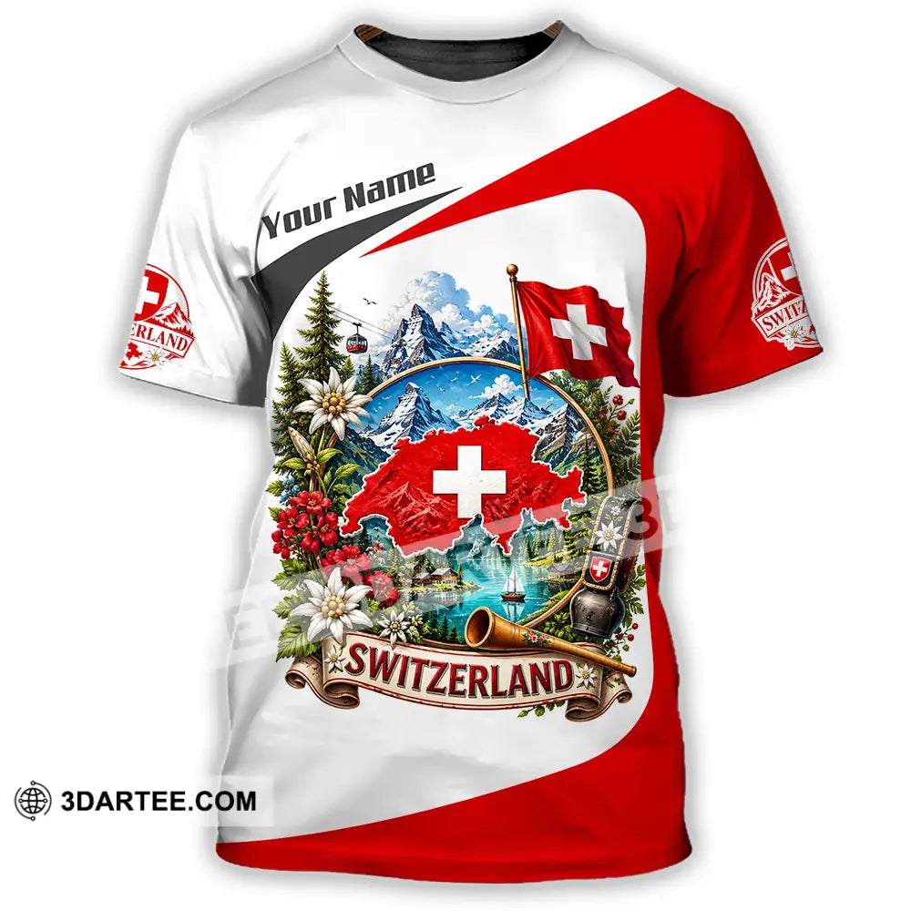 Unisex Shirt - Custom Switzerland Shirt - T-Shirt / S - T-shirt