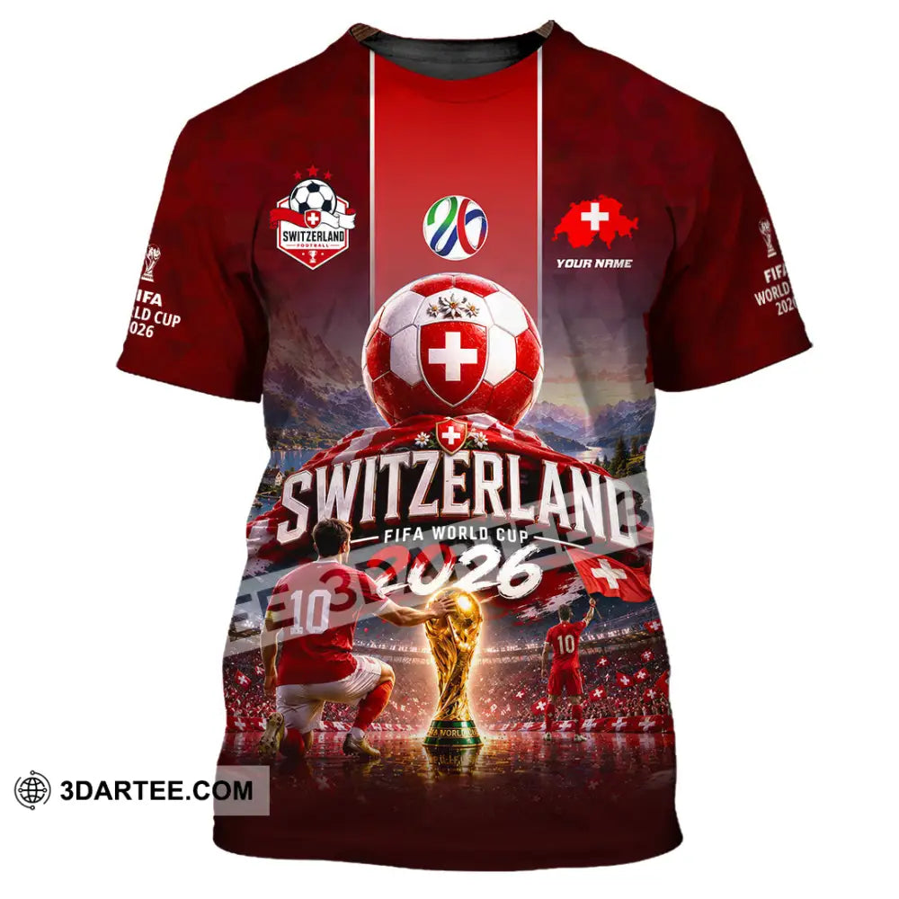 Unisex Shirt - Custom Switzerland World Cup 2026 Shirt - T-Shirt / S - T-shirt