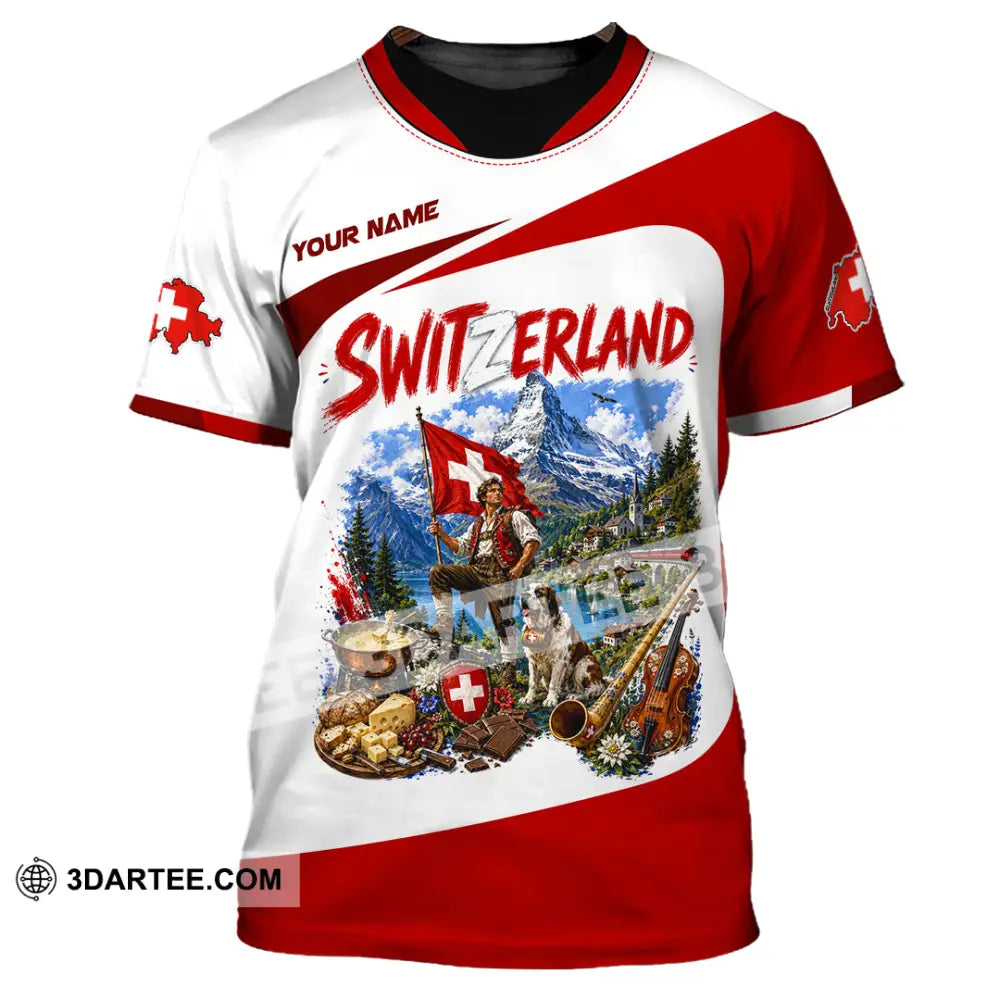Unisex Shirt - Custom Switzerland Shirt - T-Shirt / S - T-shirt