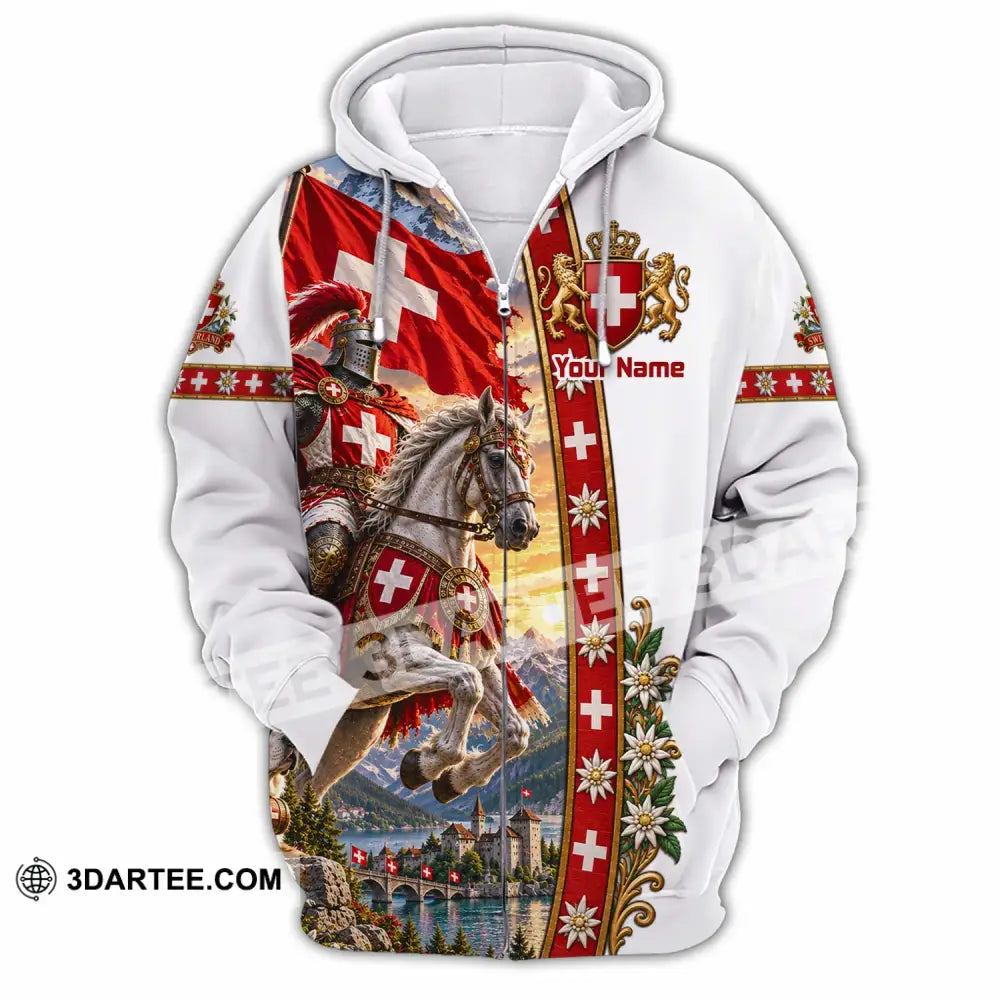 Unisex Shirt - Custom Switzerland Shirt - Zipper Hoodie / S - T-shirt