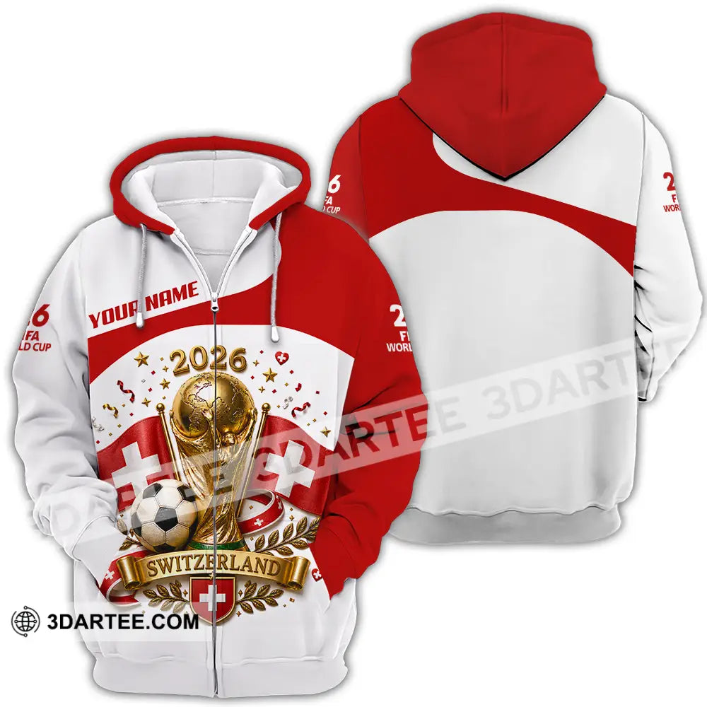 Unisex Shirt - Custom Switzerland World Cup 2026 Shirt - Zipper Hoodie / S - T-shirt