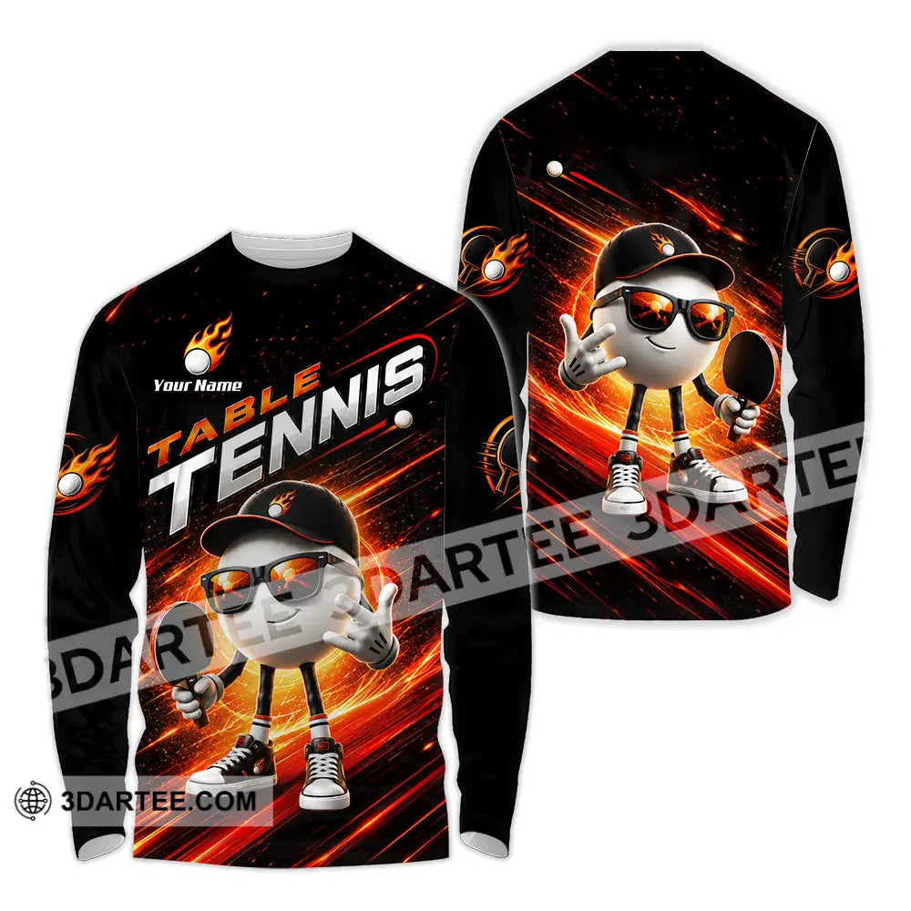 Unisex Shirt - Custom Table Tennis Shirt - Long Sleeve Shirt / S - T-shirt