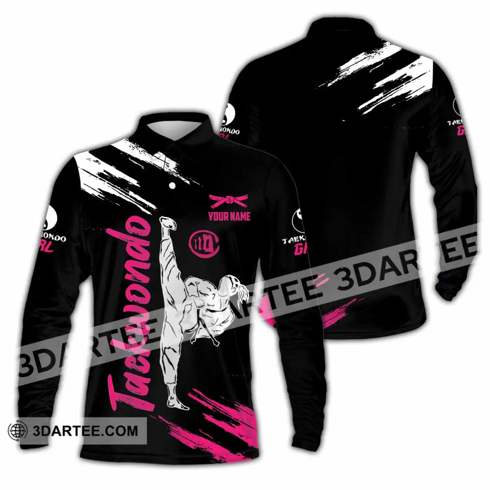 Unisex Shirt - Custom Taekwondo 3D Shirt Long Sleeve Polo / S T-shirt