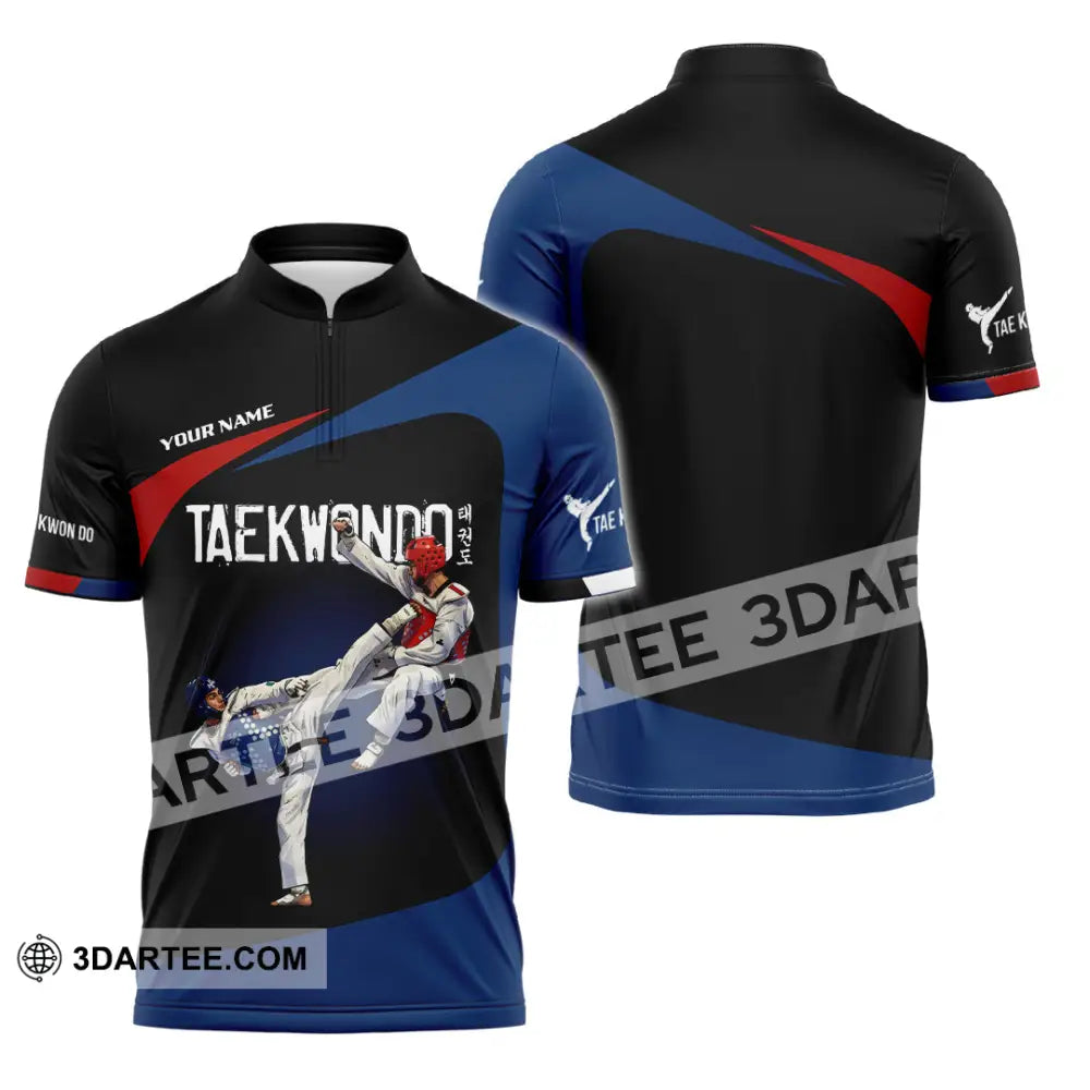 Unisex Shirt - Custom Taekwondo 3D Shirt Zipper Polo Shirt / S T-shirt