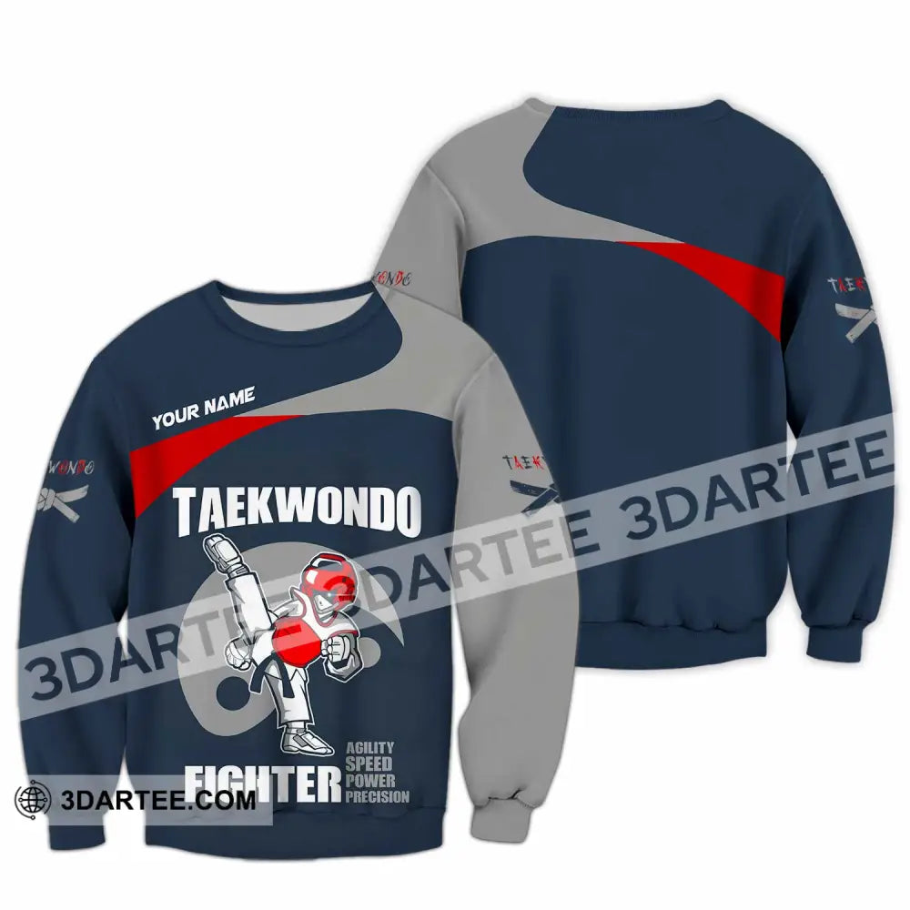 Unisex Shirt - Custom Taekwondo Fighter Shirt Long Sleeve / S T-shirt