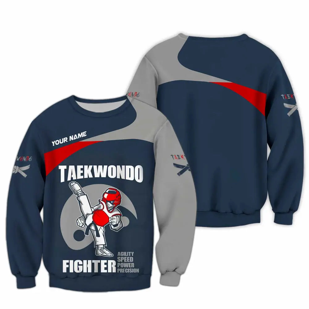 Unisex Shirt - Custom Taekwondo Fighter Shirt Long Sleeve / S T-shirt