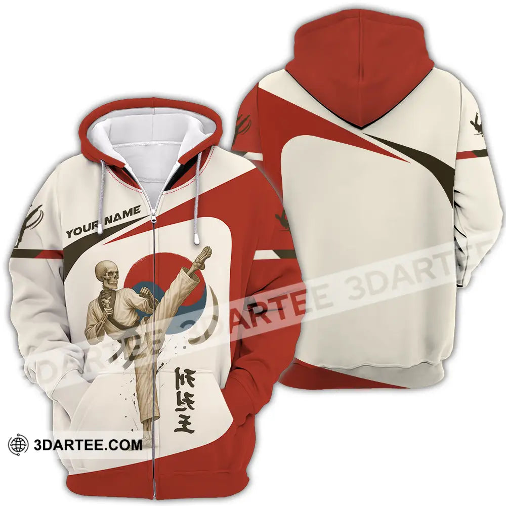 Unisex Shirt - Custom Taekwondo Player Shirt Zipper Hoodie / S T-shirt