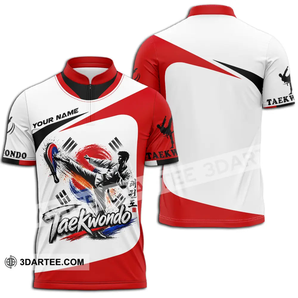 Unisex Shirt - Custom Taekwondo Shirt - Zipper Polo Shirt / S - T-shirt