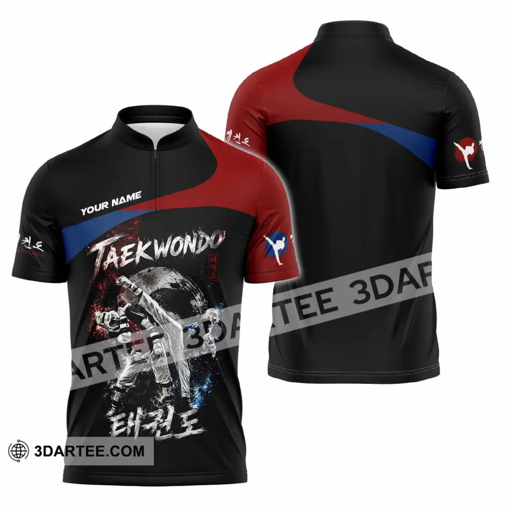 Unisex Shirt - Custom Taekwondo Shirt - Zipper Polo Shirt / S - T-shirt