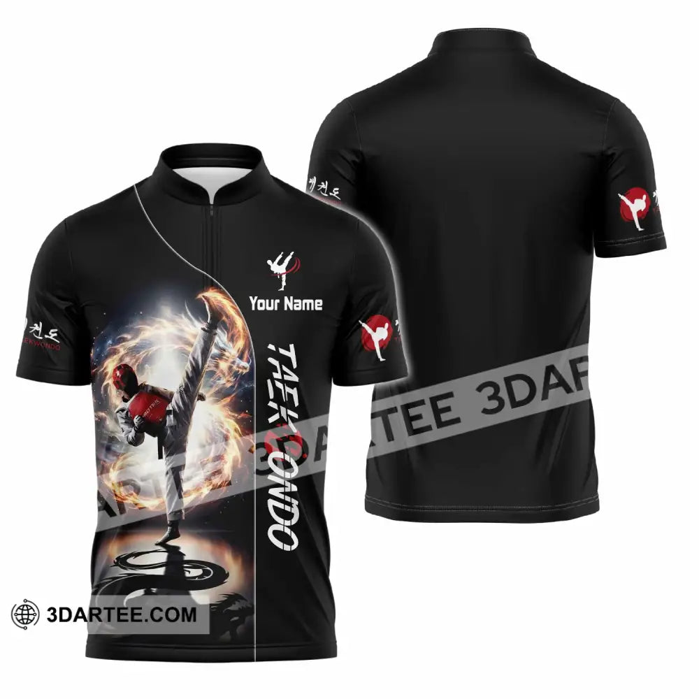 Unisex Shirt - Custom Taekwondo Shirt - Zipper Polo Shirt / S - T-shirt