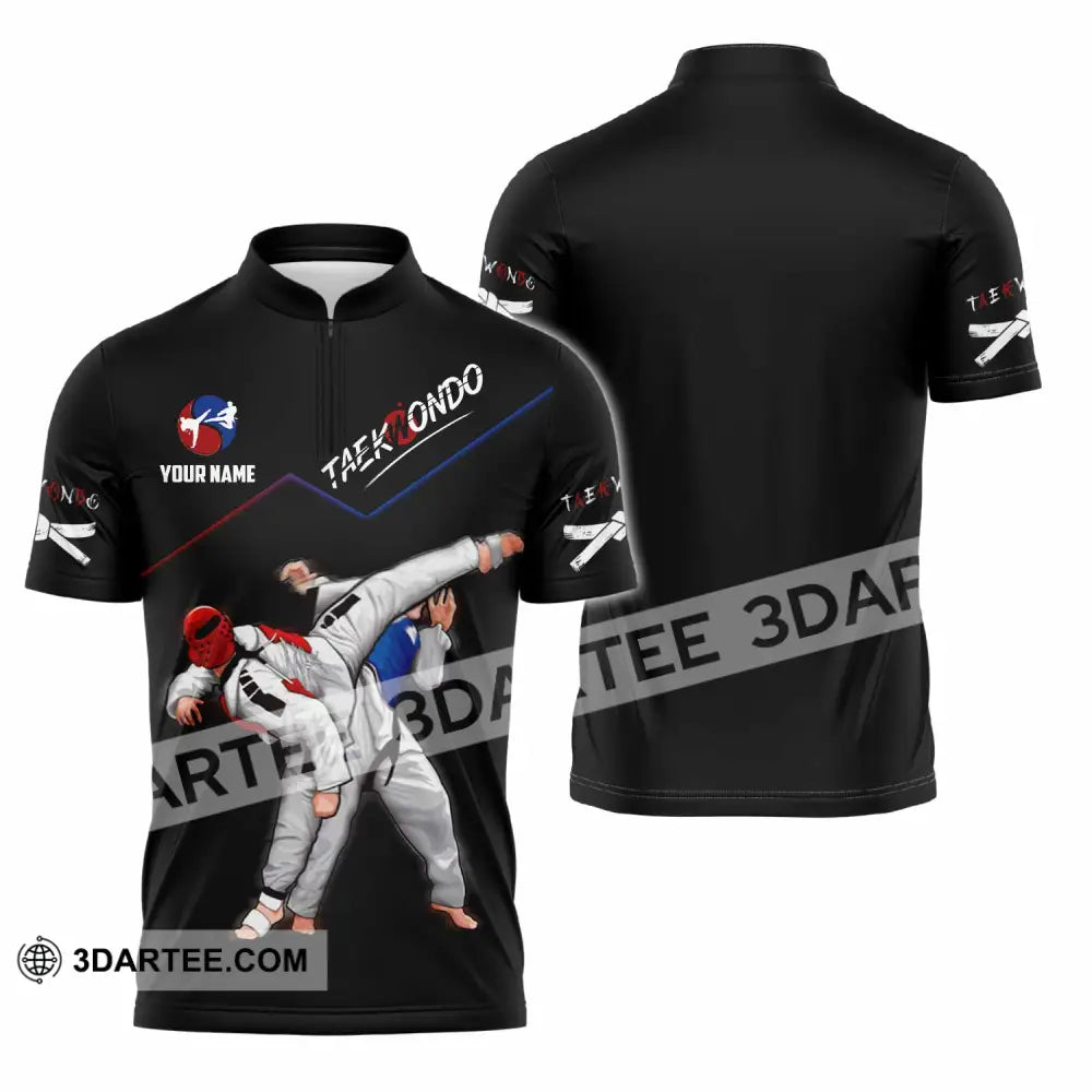 Unisex Shirt - Custom Taekwondo Shirt Zipper Polo Shirt / S T-shirt