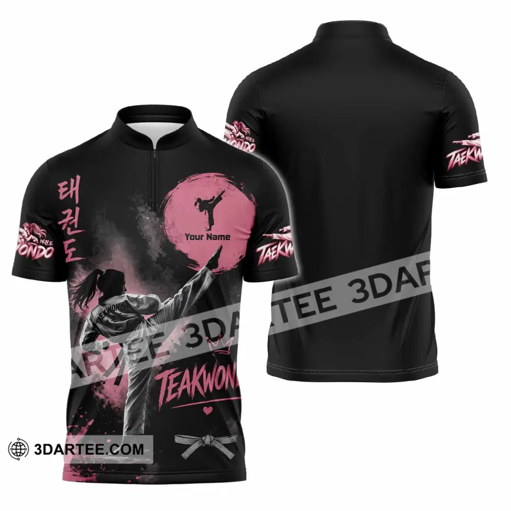 Unisex Shirt - Custom Taekwondo Shirt - Zipper Polo Shirt / S - T-shirt