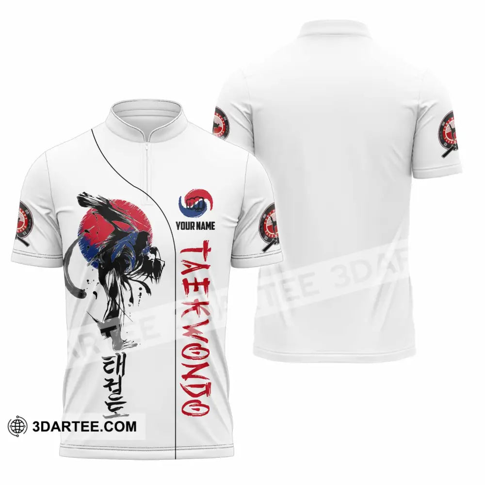 Unisex Shirt - Custom Taekwondo Shirt Zipper Polo Shirt / S T-shirt