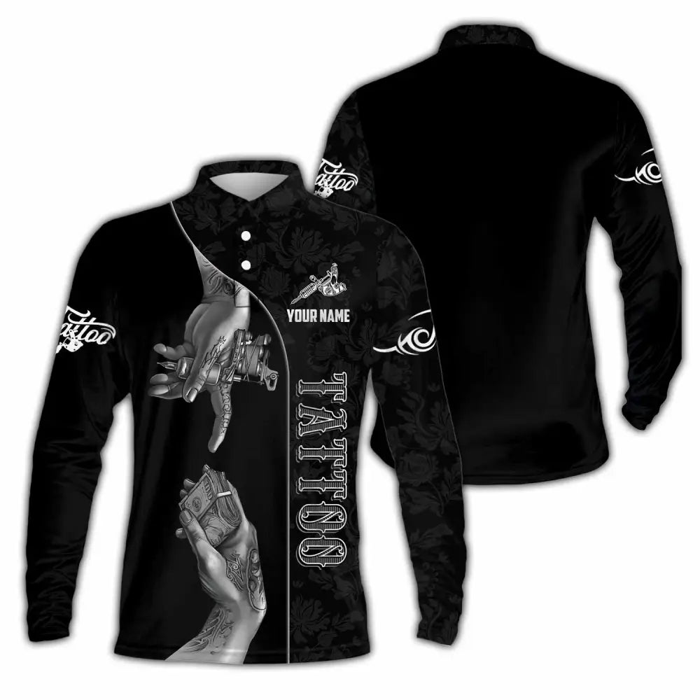 Unisex Shirt - Custom Tattoo Shirt Long Sleeve Polo / S T-shirt