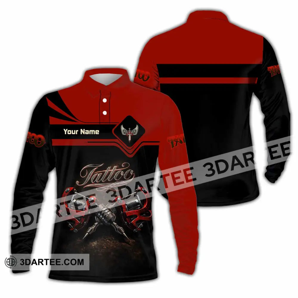 Unisex Shirt - Custom Tattoo Shirt - Long Sleeve Polo / S - T-shirt