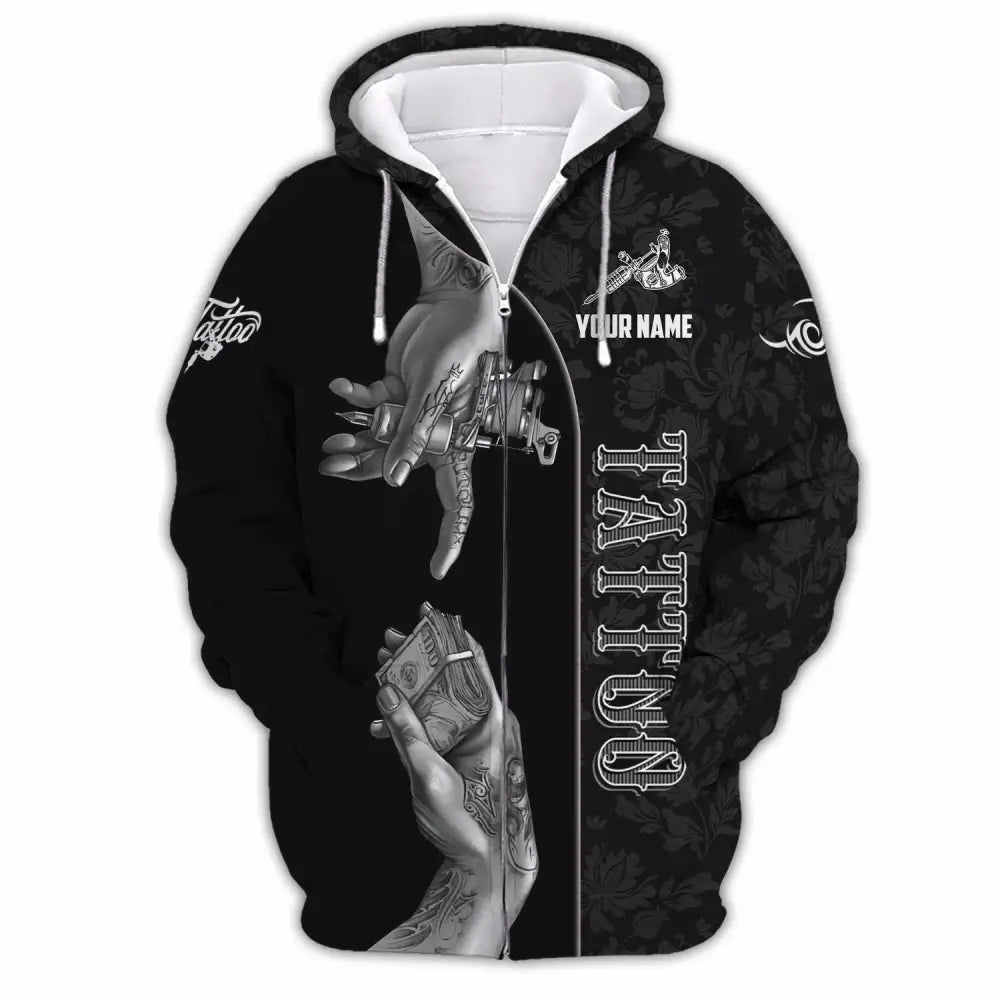 Unisex Shirt - Custom Tattoo Shirt Zipper Hoodie / S T-shirt