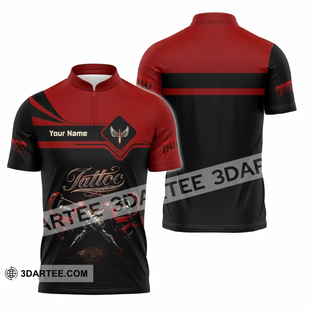 Unisex Shirt - Custom Tattoo Shirt - Zipper Polo Shirt / S - T-shirt