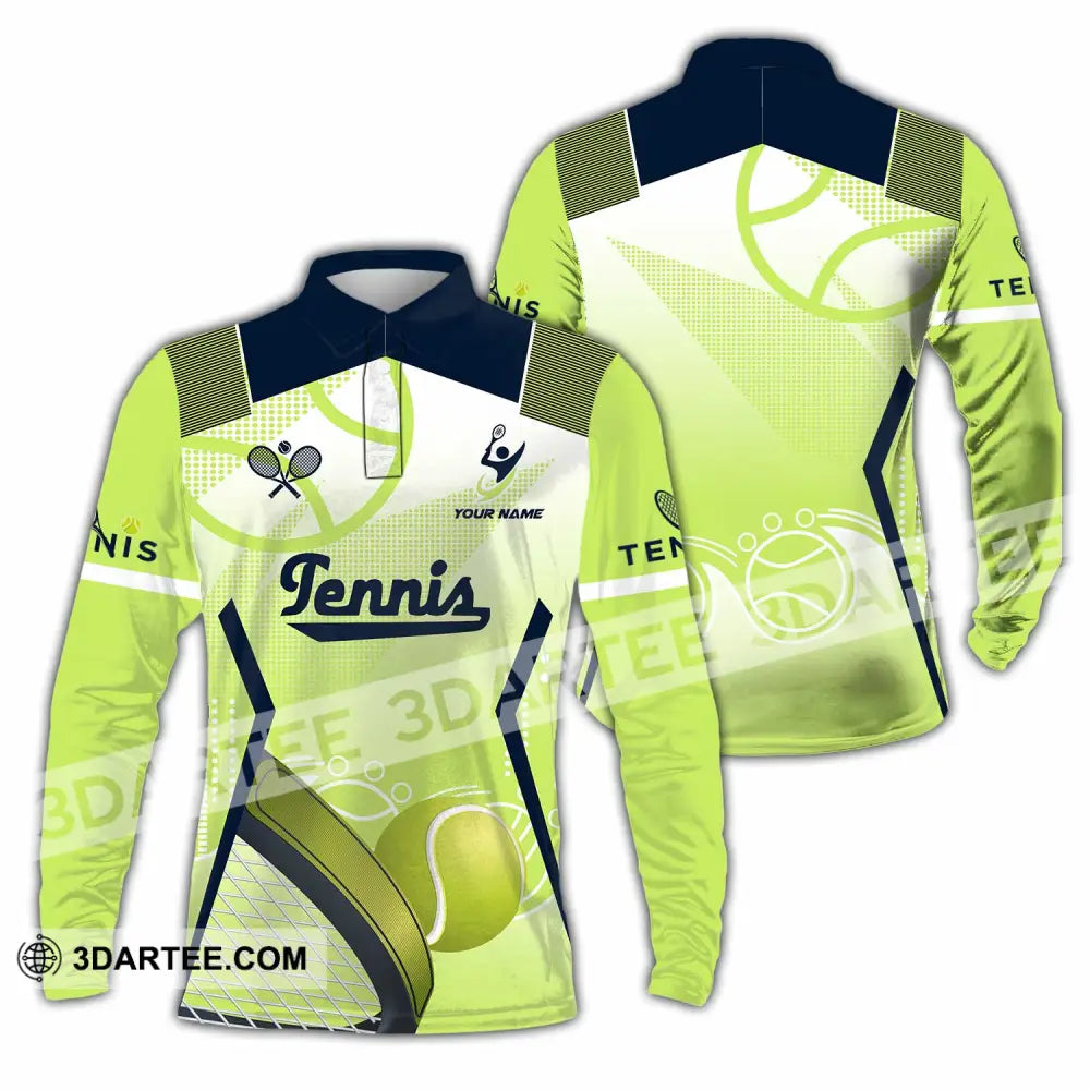Unisex Shirt - Custom Tennis 3D Shirt Long Sleeve Polo / S T-shirt