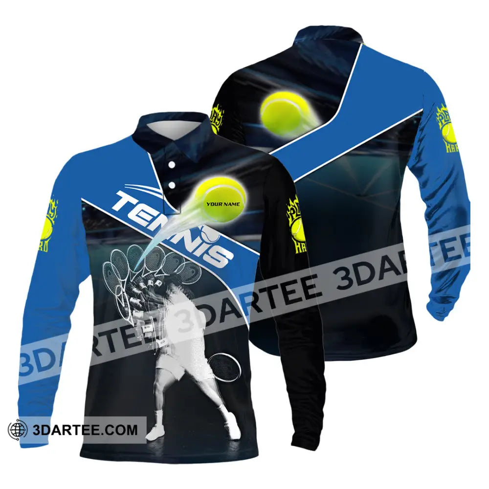Unisex Shirt - Custom Tennis 3D Shirt Long Sleeve Polo / S T-shirt