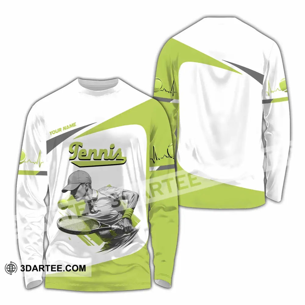 Unisex Shirt - Custom Tennis 3D Shirt Long Sleeve Shirt / S T-shirt