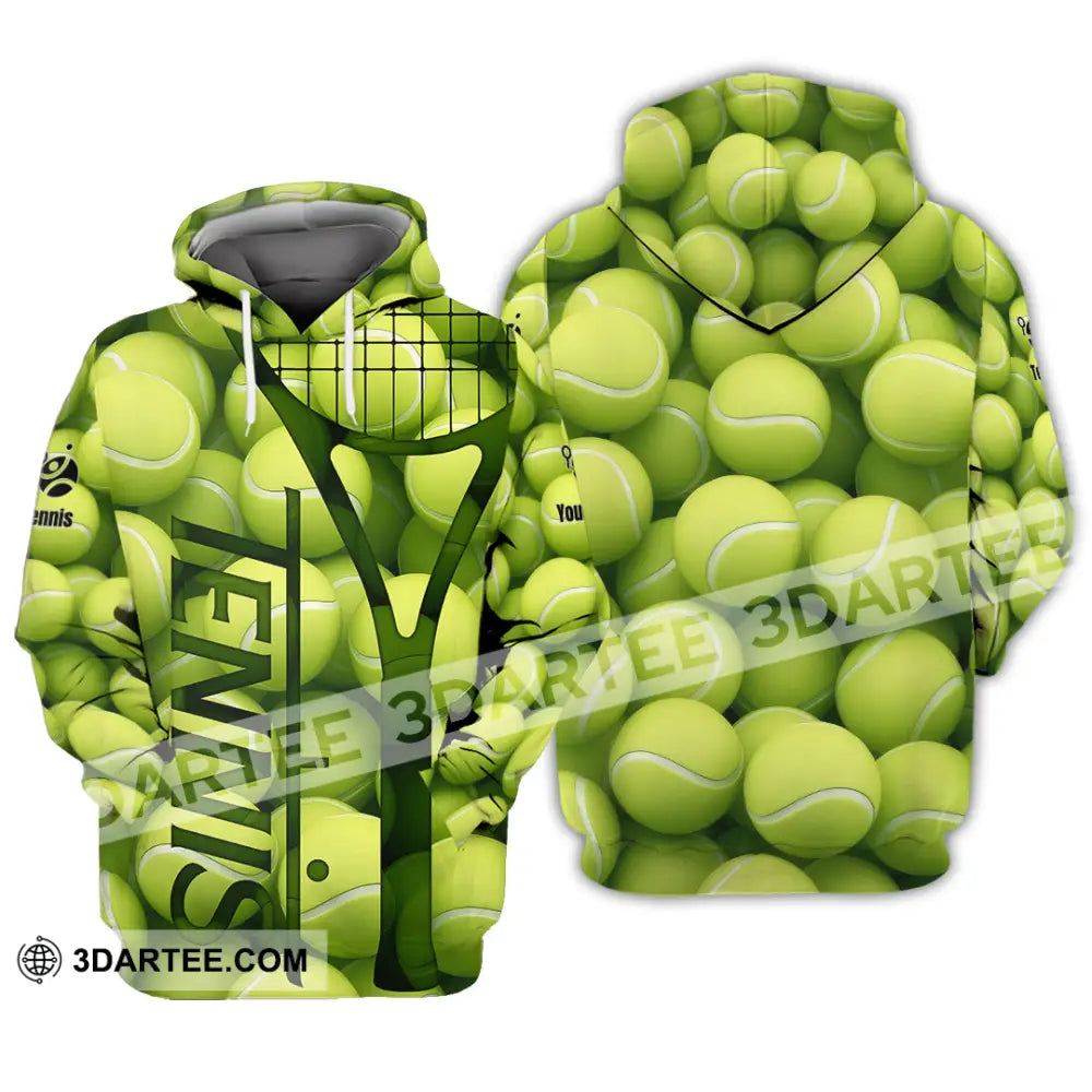 Unisex Shirt - Custom Tennis Ball Tennis Player Sport Shirt Hoodie / S T-shirt