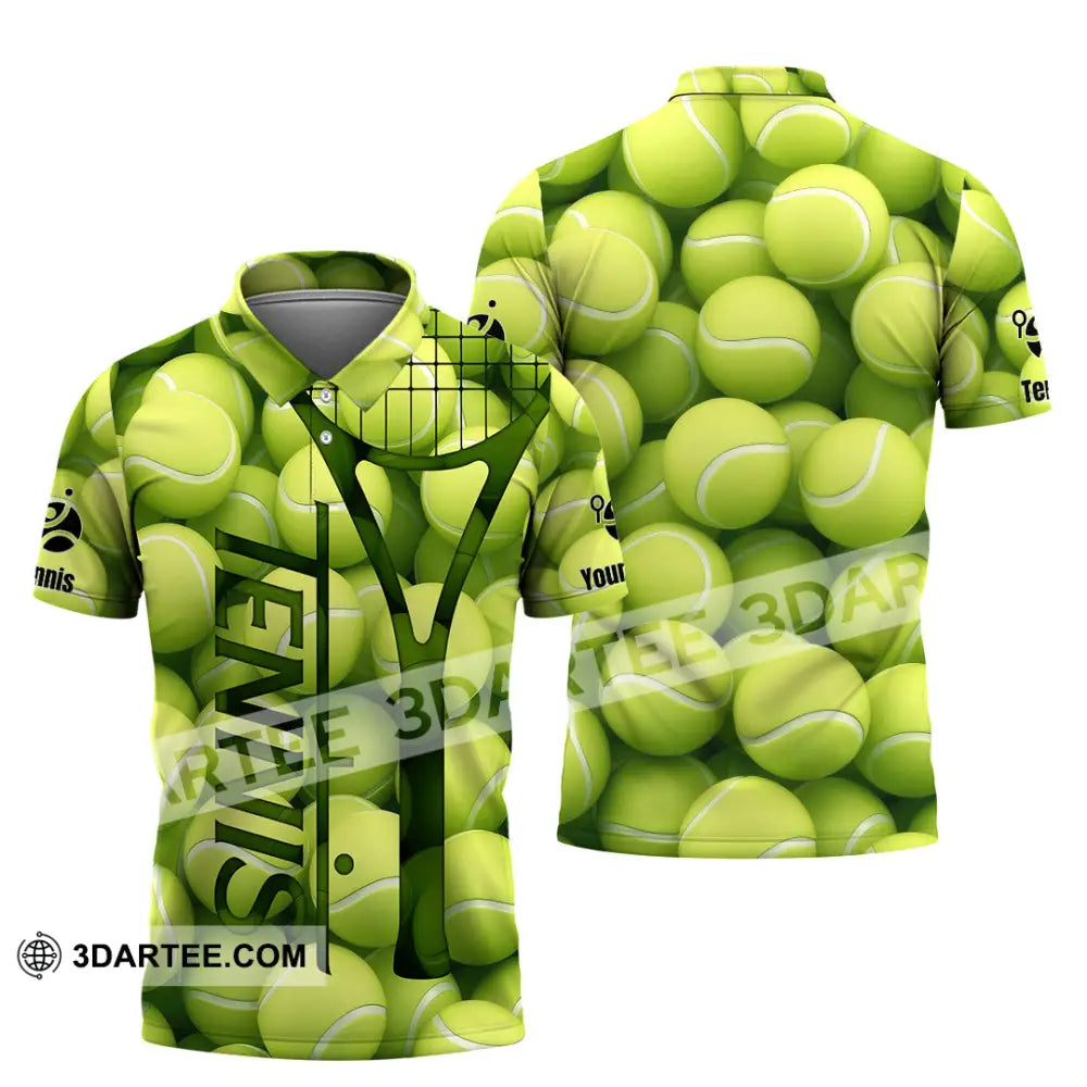 Unisex Shirt - Custom Tennis Ball Tennis Player Sport Shirt Polo Shirt / S T-shirt
