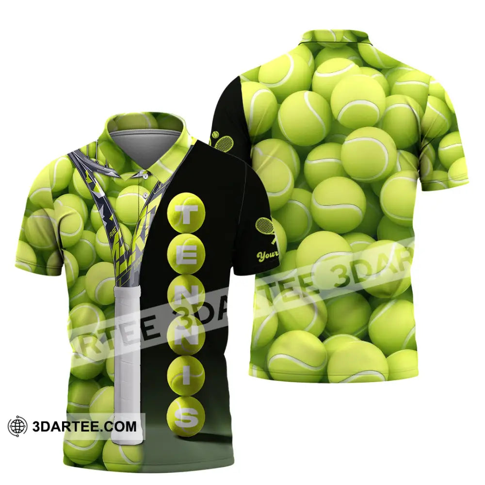 Unisex Shirt - Custom Tennis Ball Tennis Player Sport Shirt Polo Shirt / S T-shirt