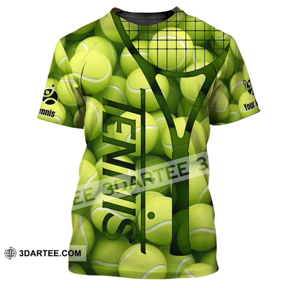 Unisex Shirt - Custom Tennis Ball Tennis Player Sport Shirt T-Shirt / S T-shirt