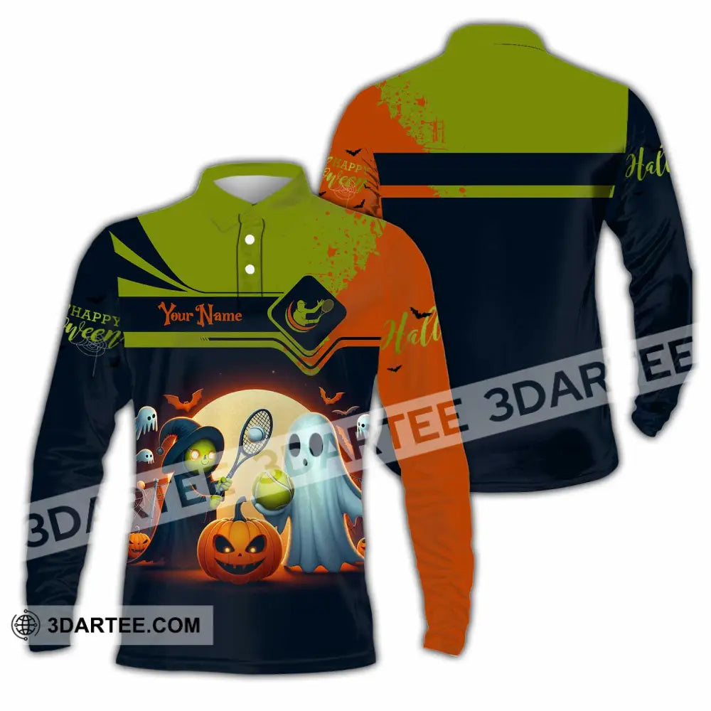 Unisex Shirt Custom Tennis Halloween Shirt Long Sleeve Polo / S T shirt