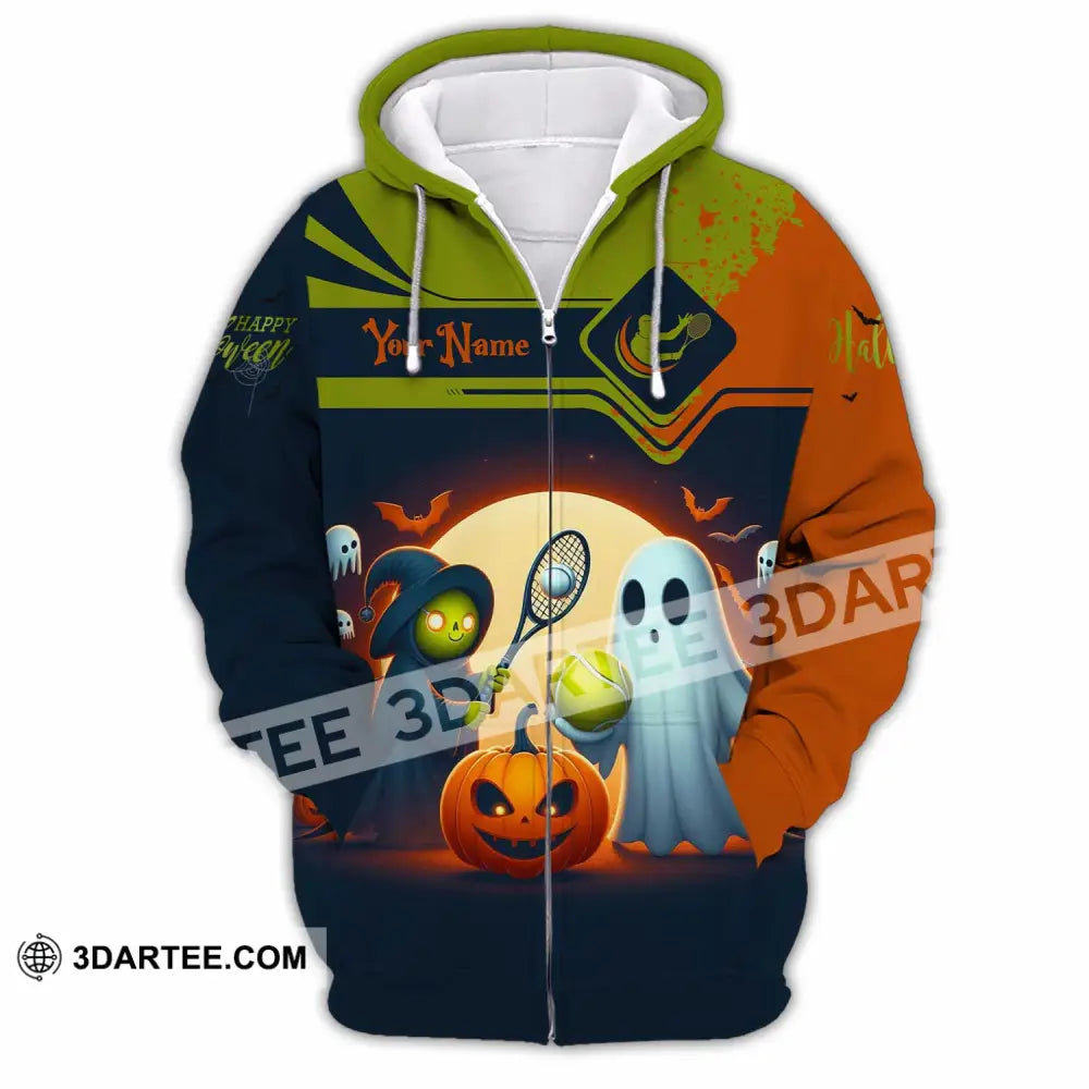 Unisex Shirt Custom Tennis Halloween Shirt Zipper Hoodie / S T shirt