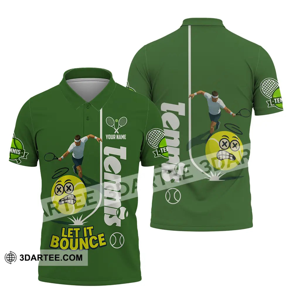 Unisex Shirt - Custom Tennis Let It Bounce Shirt Polo Shirt / S T-shirt