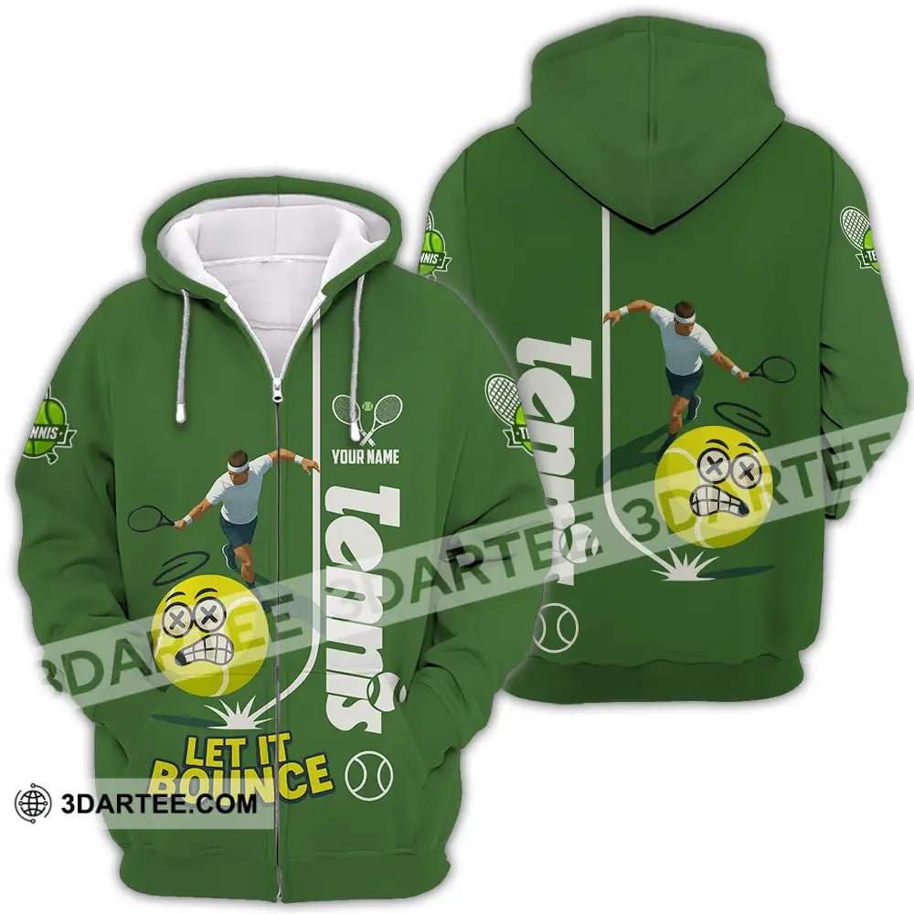 Unisex Shirt - Custom Tennis Let It Bounce Shirt Zipper Hoodie / S T-shirt