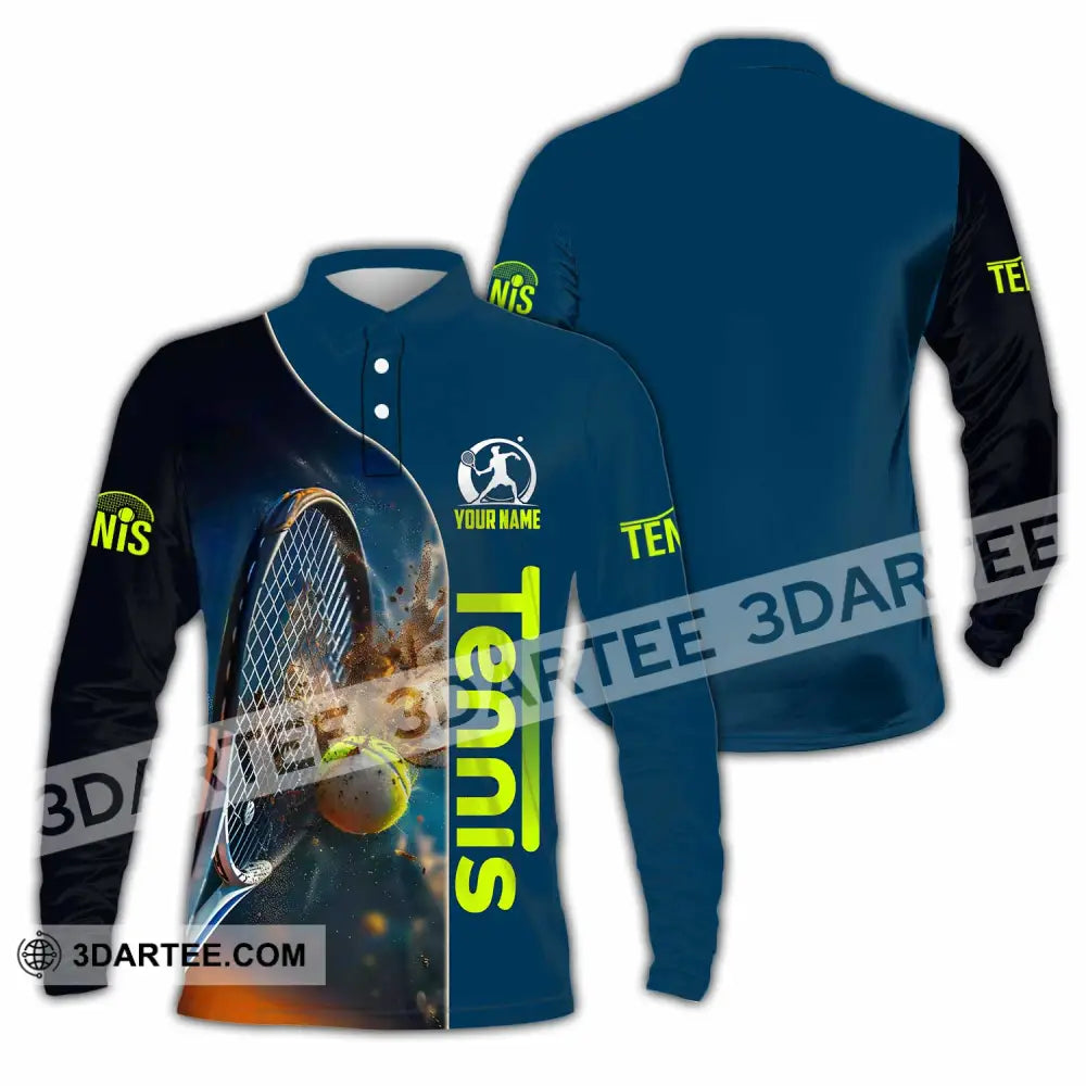 Unisex Shirt - Custom Tennis Shirt Long Sleeve Polo / S T-shirt
